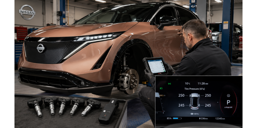 Датчики TPMS Nissan ARIYA: как привязать новые датчики и откалибровать систему